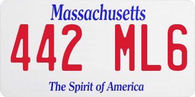MA license plate 442ML6