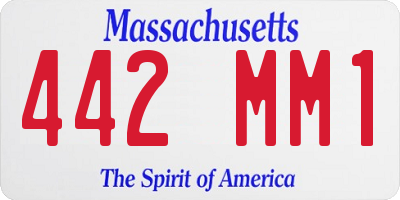 MA license plate 442MM1