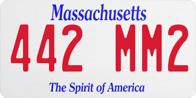 MA license plate 442MM2