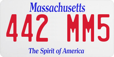 MA license plate 442MM5