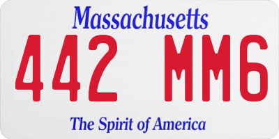 MA license plate 442MM6