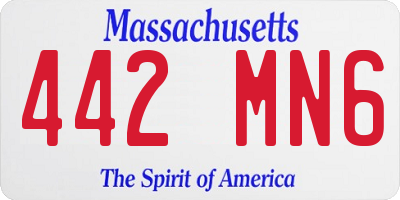 MA license plate 442MN6