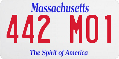 MA license plate 442MO1