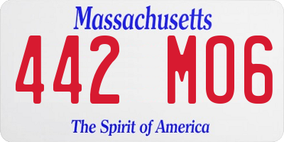 MA license plate 442MO6