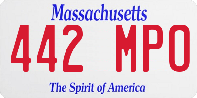 MA license plate 442MP0