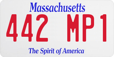 MA license plate 442MP1