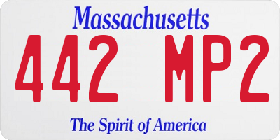MA license plate 442MP2