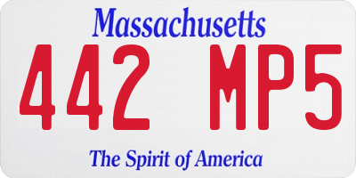 MA license plate 442MP5