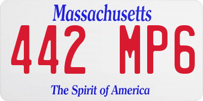 MA license plate 442MP6