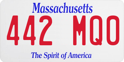 MA license plate 442MQ0