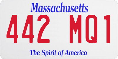 MA license plate 442MQ1
