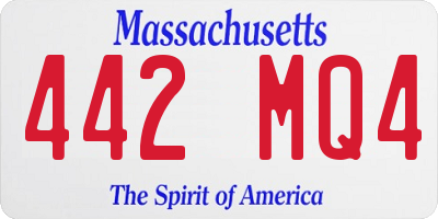 MA license plate 442MQ4