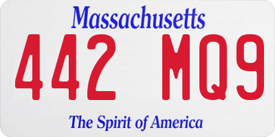 MA license plate 442MQ9