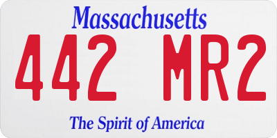 MA license plate 442MR2
