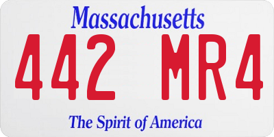 MA license plate 442MR4