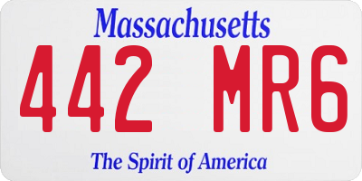 MA license plate 442MR6