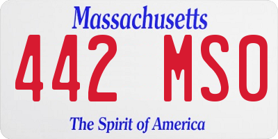 MA license plate 442MS0