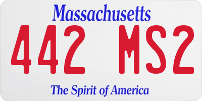 MA license plate 442MS2