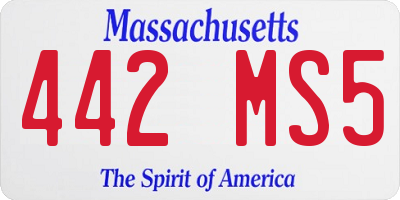 MA license plate 442MS5