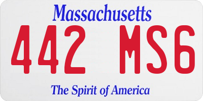 MA license plate 442MS6