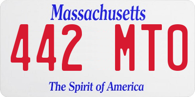 MA license plate 442MT0