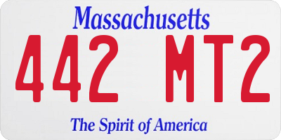 MA license plate 442MT2