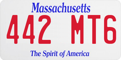 MA license plate 442MT6