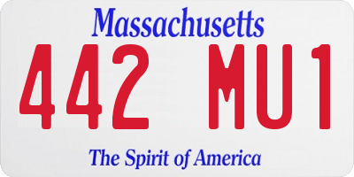 MA license plate 442MU1
