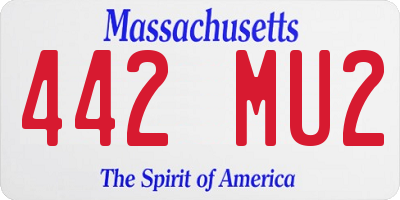 MA license plate 442MU2