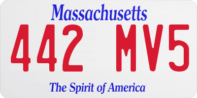 MA license plate 442MV5