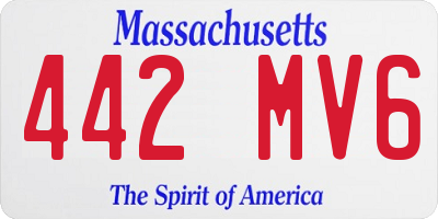 MA license plate 442MV6