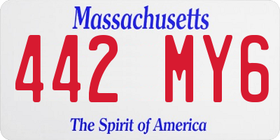 MA license plate 442MY6