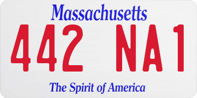 MA license plate 442NA1