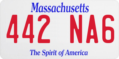 MA license plate 442NA6