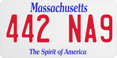 MA license plate 442NA9
