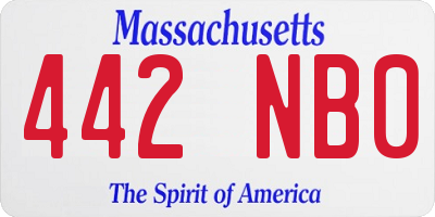 MA license plate 442NB0