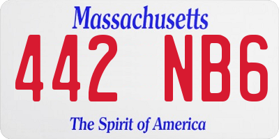 MA license plate 442NB6
