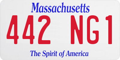 MA license plate 442NG1