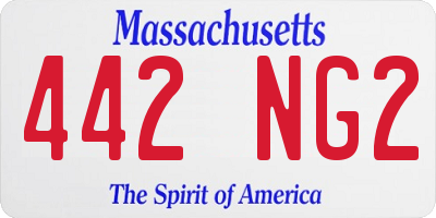 MA license plate 442NG2