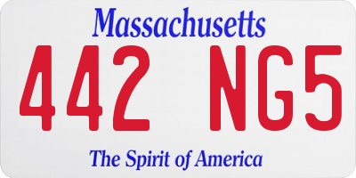 MA license plate 442NG5