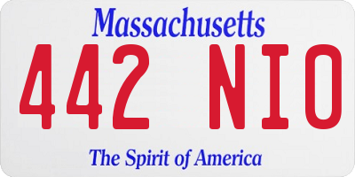 MA license plate 442NI0