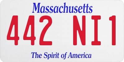 MA license plate 442NI1