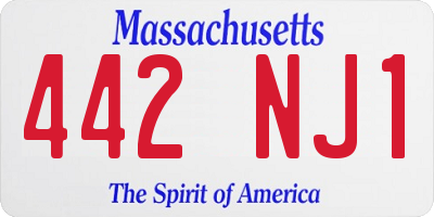 MA license plate 442NJ1
