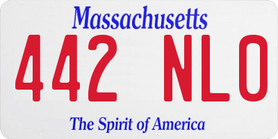 MA license plate 442NL0