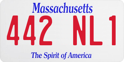 MA license plate 442NL1
