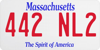 MA license plate 442NL2