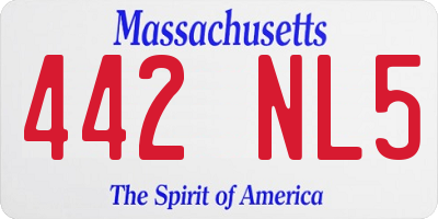 MA license plate 442NL5