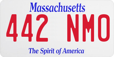 MA license plate 442NM0