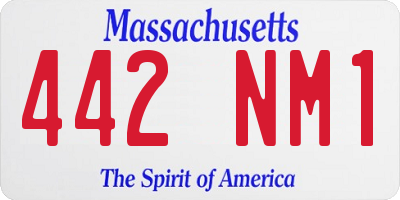 MA license plate 442NM1
