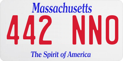 MA license plate 442NN0